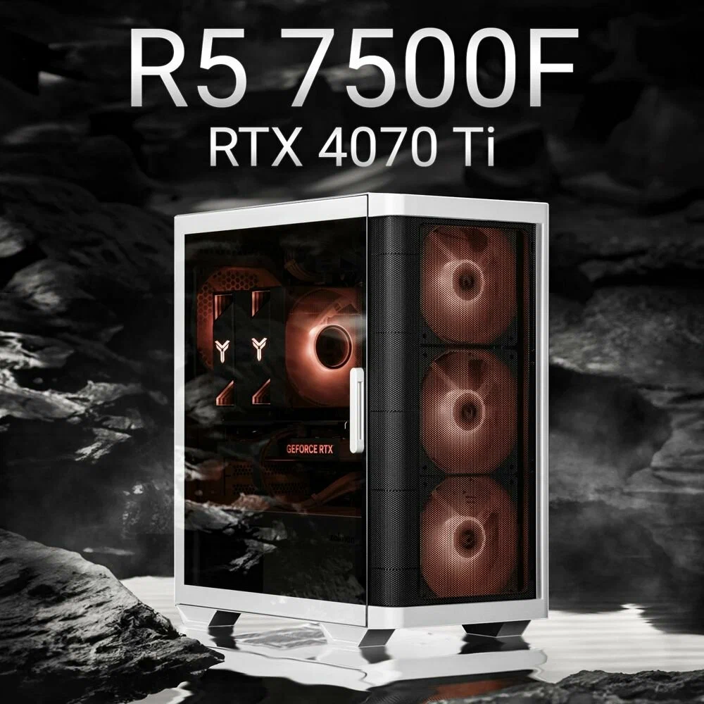 AMD Ryzen 5 7500F, RTX 4070 Ti 12GB, DDR5 64GB, SSD 1000GB Белый