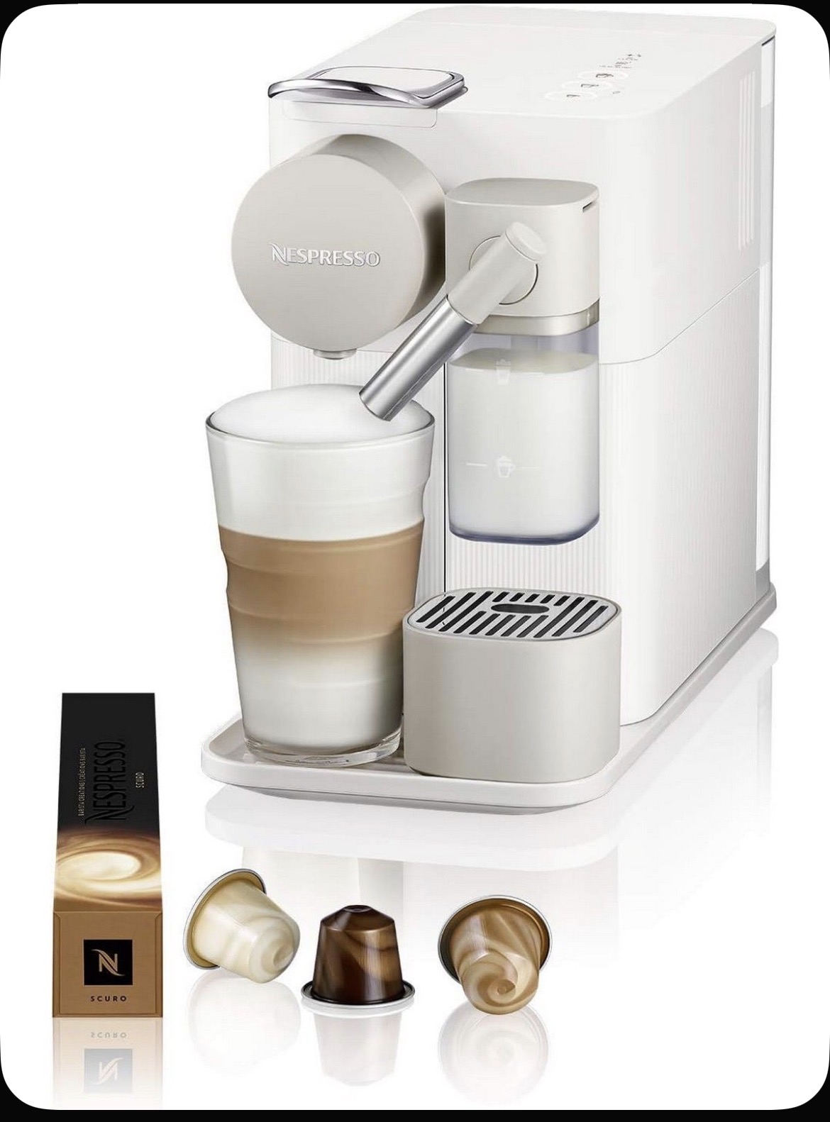 Nespresso Капсульная кофемашина Lattissima One, белый
